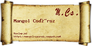 Mangol Csörsz névjegykártya